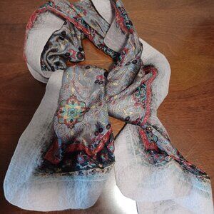 Keche Soft Silk and Felt Wool manually fused together Scarf Hand Made Shawl